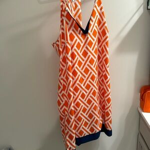 Game day Mudpie orange and navy dress size L